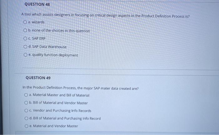 okay can you at leats answer one QUESTION 48 A