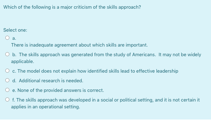 Which of the following is a major criticism of