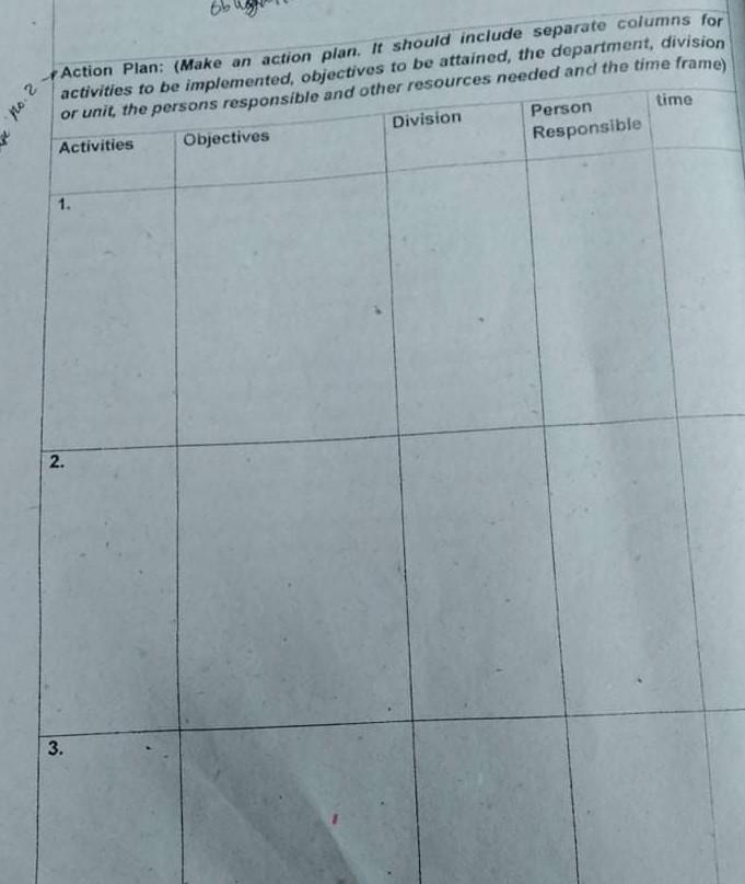 please do answers the following in the chart. a