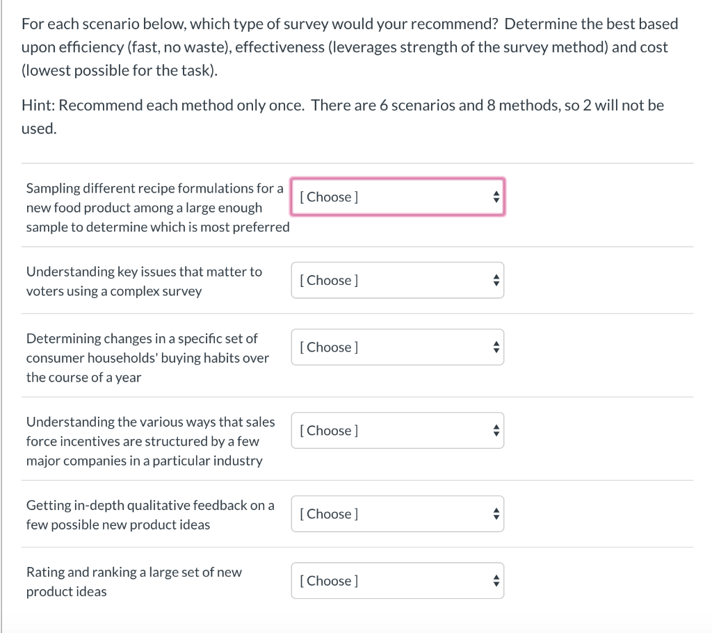 Please match what each goes with! For each