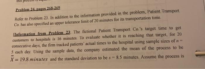 this pr Problem 24. pages 268-269 Refer to