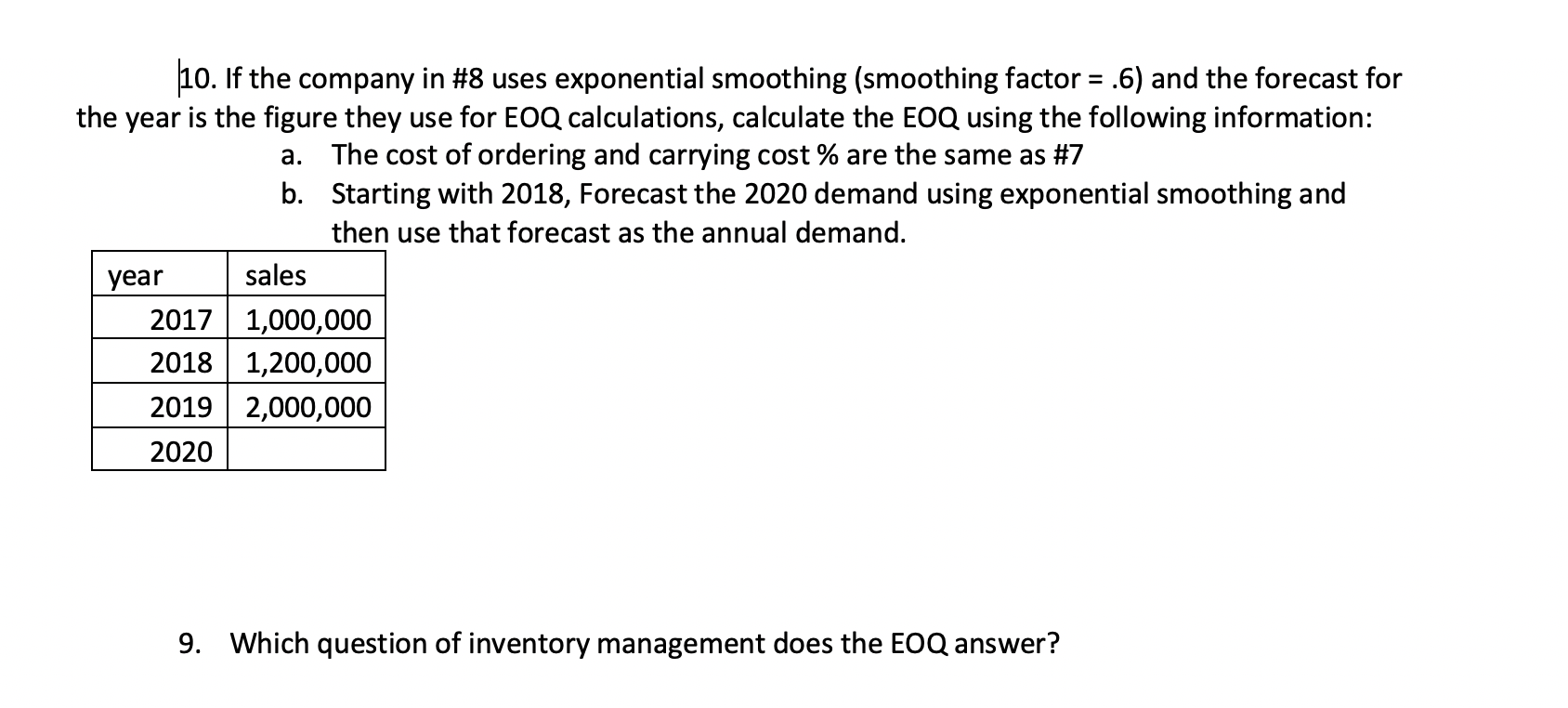 If a company is working under a certain lead time