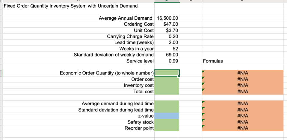 Fixed Order Quantity Inventory System with