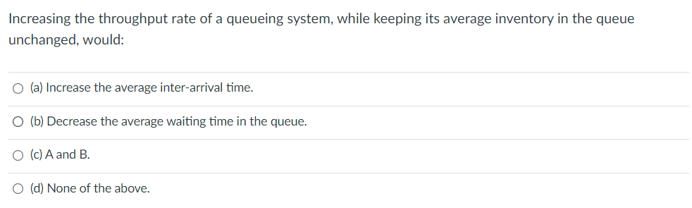 Increasing the throughput rate of a queueing
