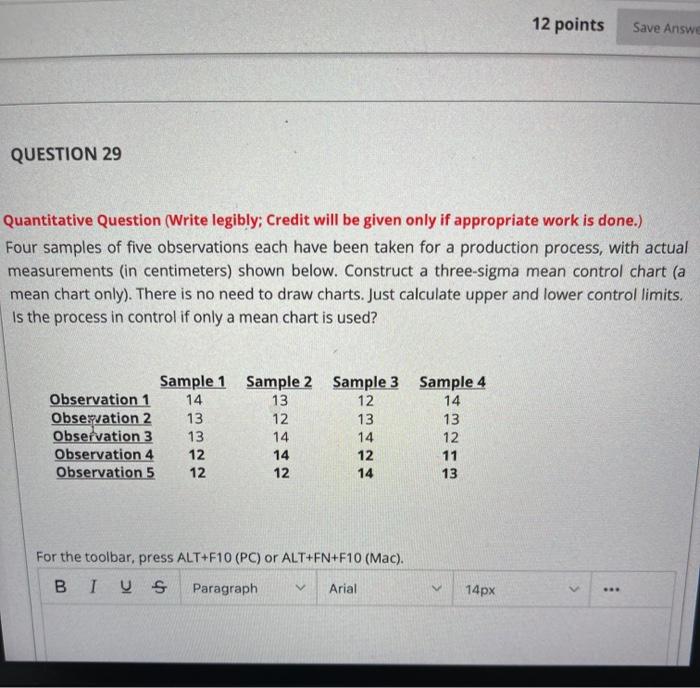 12 points Save Answe QUESTION 29 Quantitative
