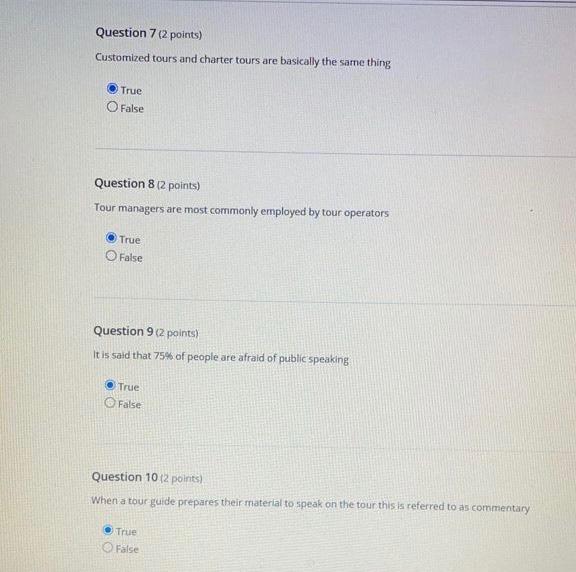 These are questions related to destination