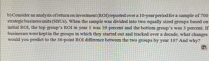 please answer in details b) Consider an analysis