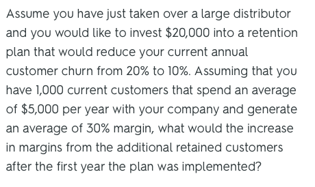 Assume you have just taken over a large