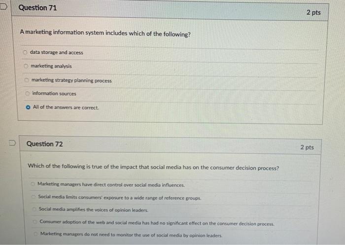 A marketing information system includes which of