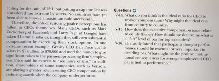 CASE INCIDENT 1 The Demotivation of CEO Pay How