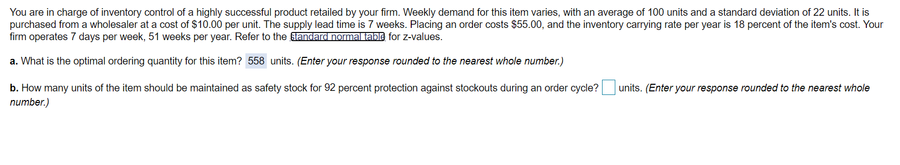 help with Part B please. You are in charge of