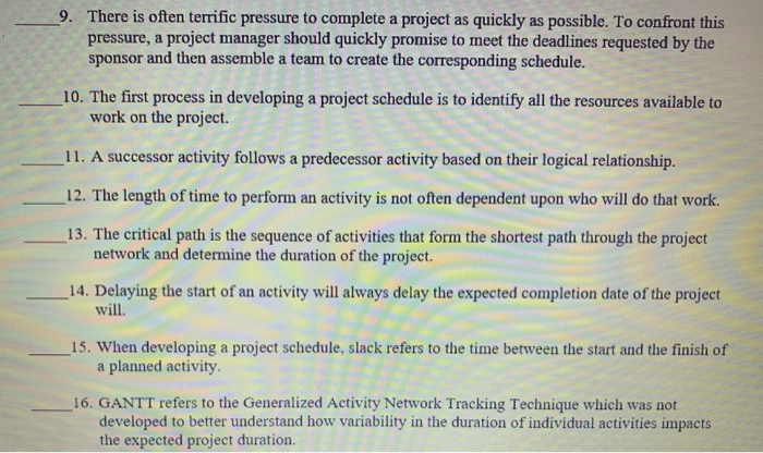 I. True/False: (50 pts. / 2 pts. Ea.) Underline