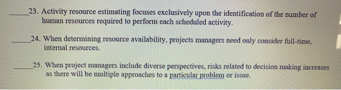 I. True/False: (50 pts. / 2 pts. Ea.) Underline