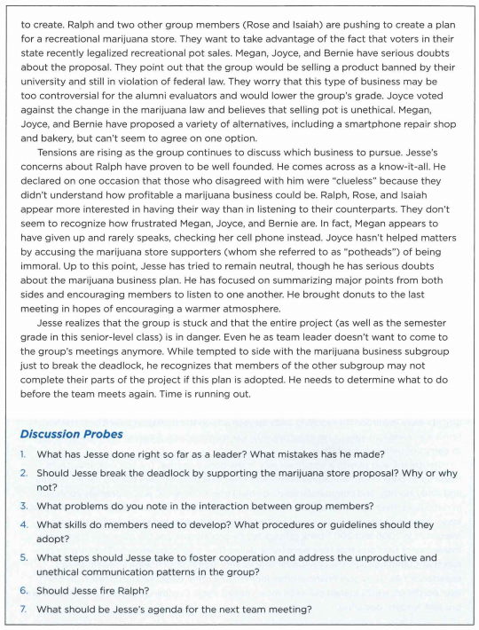 After reading the case study answer the