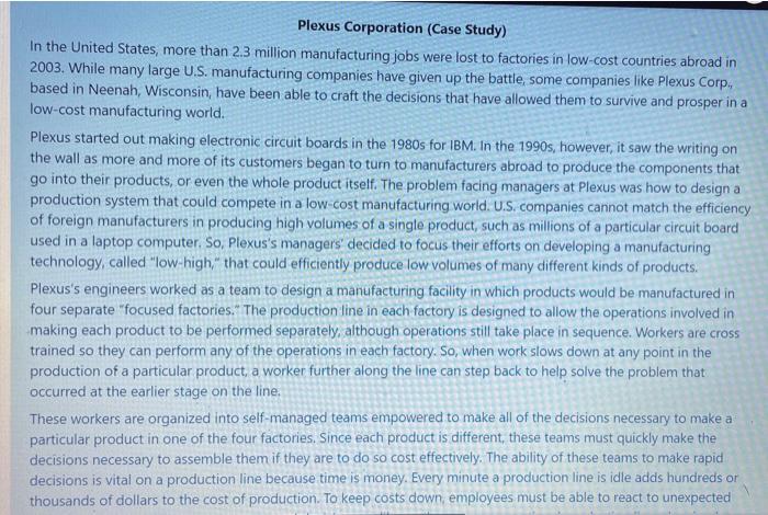 Explain the organization and technology used by