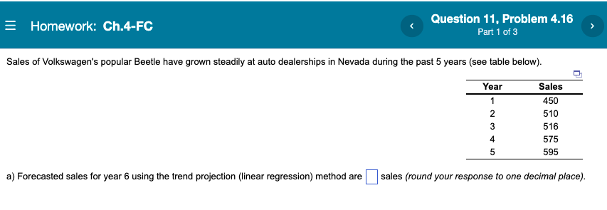 Following are two weekly forecasts made by two