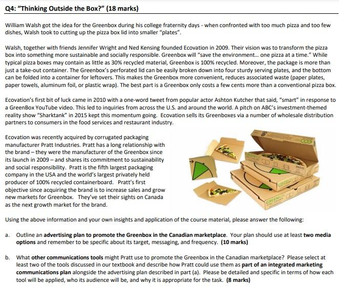 PLEASE HELP!!! Q4: "Thinking Outside the Box?"