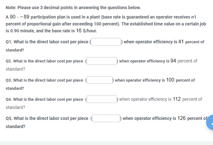 Note: Please use 3 decimal points in answering