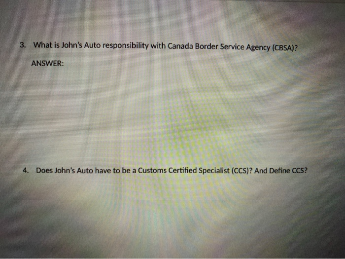 CHAPTER ONE: JOHN'S AUTO SHOP John's Auto Shop is