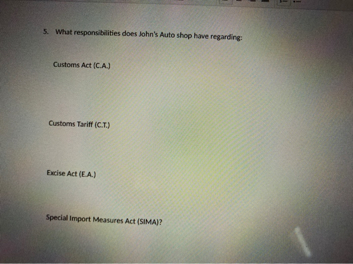 CHAPTER ONE: JOHN'S AUTO SHOP John's Auto Shop is