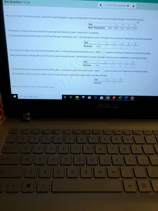 This Question: 12 pts 20 2 0 * complet As you can