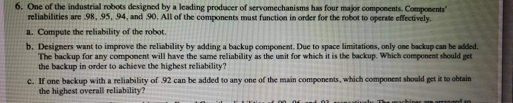 solve in excel and please show all steps. 6. One