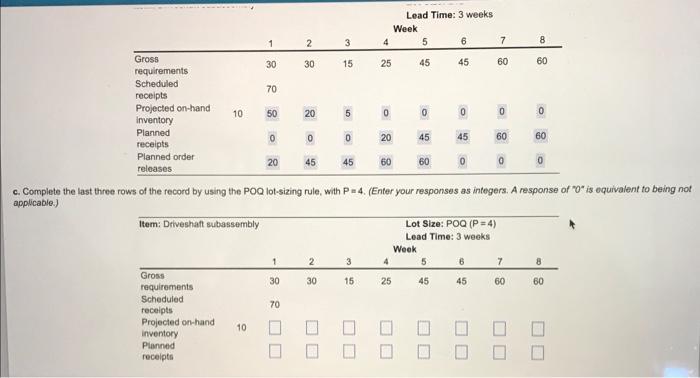 PLEASE ANSWER THE BOTTOM CHART FOR BOTH QUESTIONS