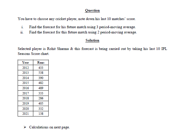 Question You have to choose any cricket player,