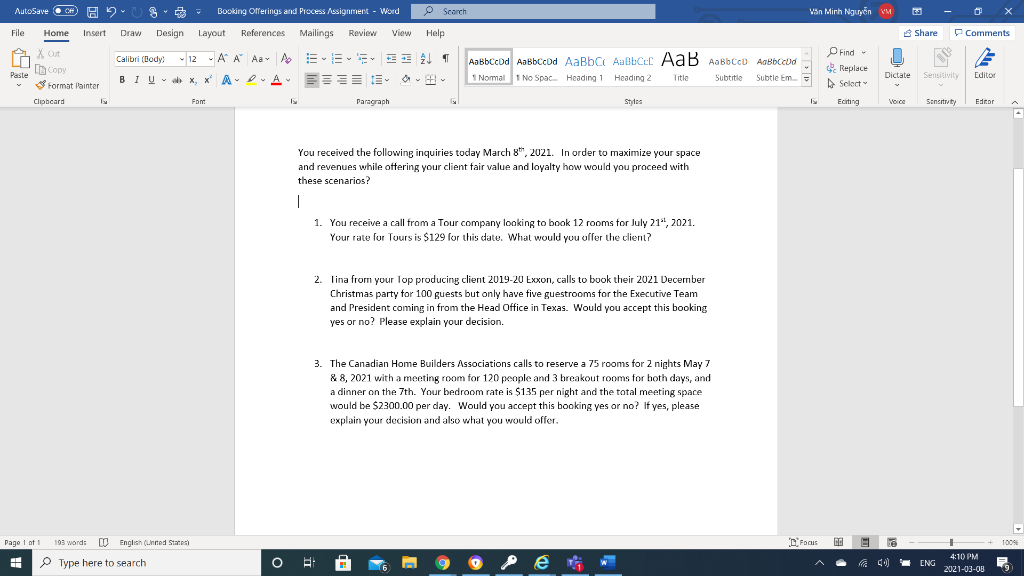 I need answer for these 3 AutoSave C H2 Booking