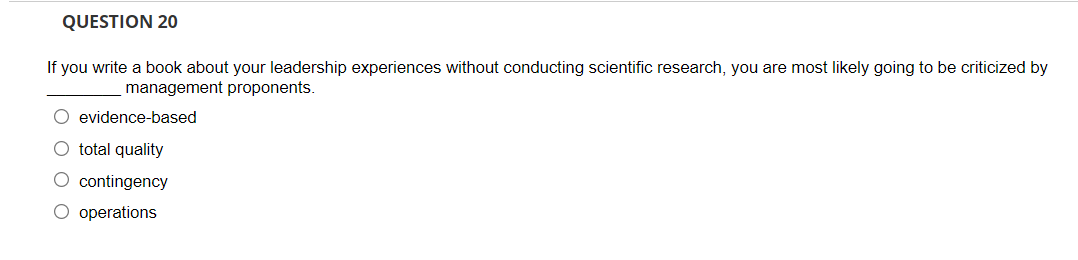QUESTION 4 Gloria reports to Kailey for her