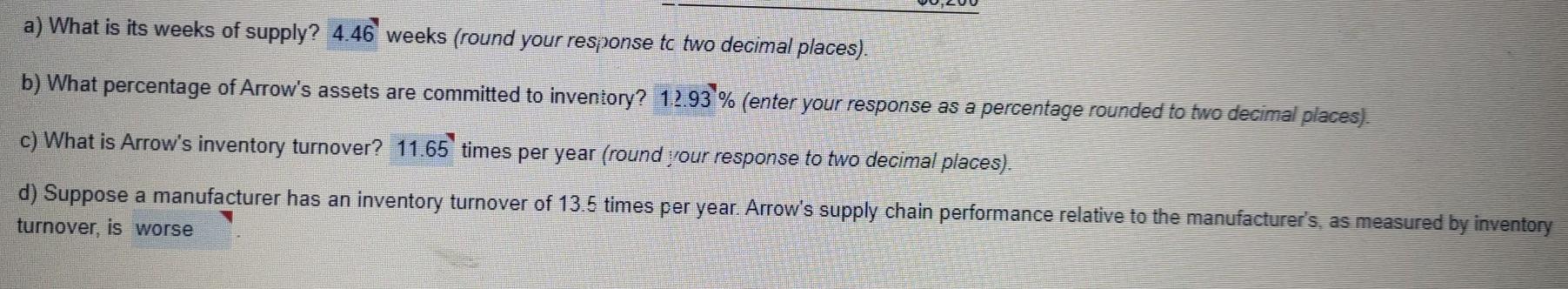Answer correct please and do all four parts.