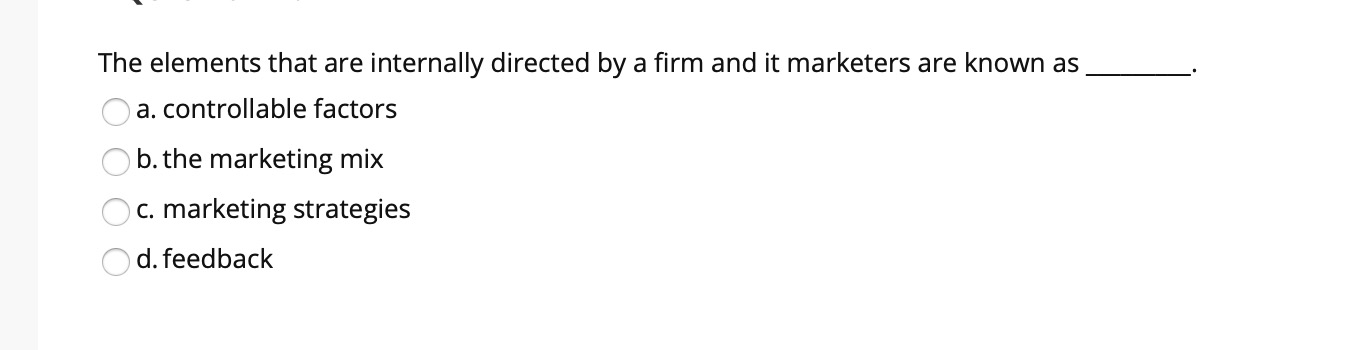 The elements that are internally directed by a