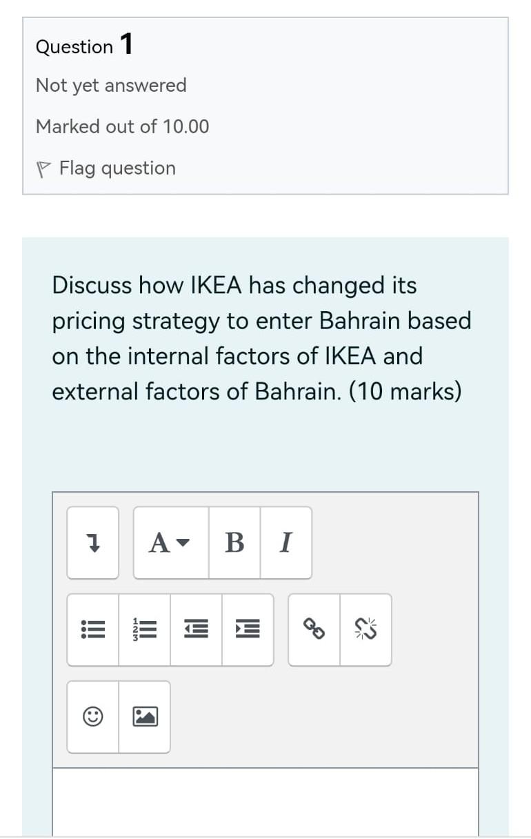 Subject is**INTERNATIONAL MARK ETING*** Question