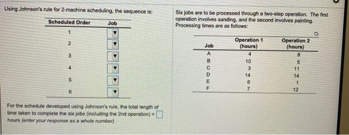 need help answering this question Using Johnson's