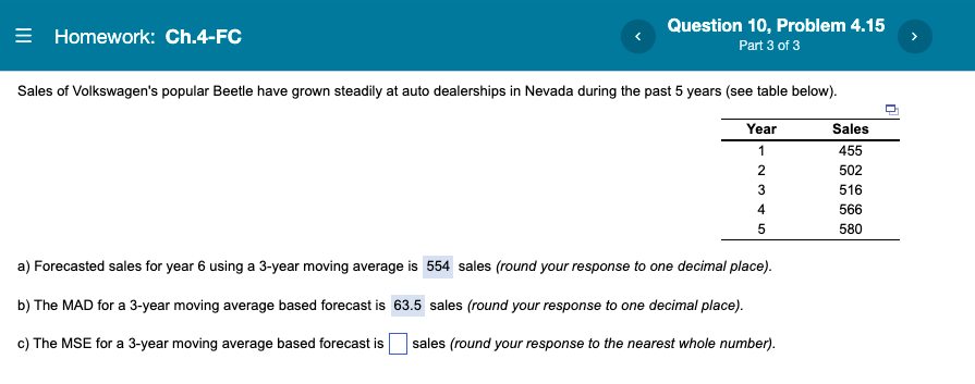 Homework: Ch.4-FC Question 10, Problem 4.15 Part