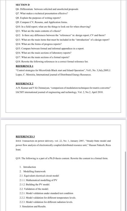 SECTION D 06. Differentiate between solicited and