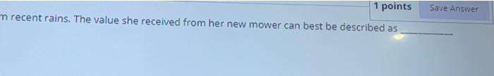 Question 24 Sophia just bought a new lawn mower