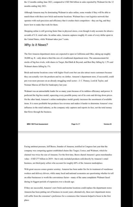 3. Amazon is discussing about using the different