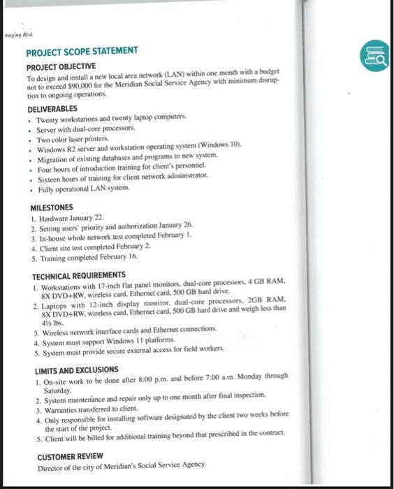 Case 7.3 E Trans LAN Project Trans Systems is a