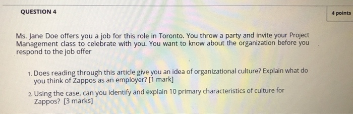 the course name is project management. please