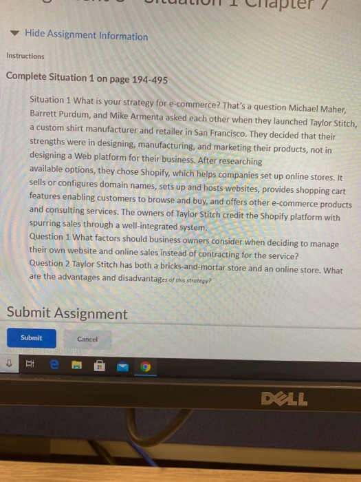 1 Hide Assignment Information Instructions