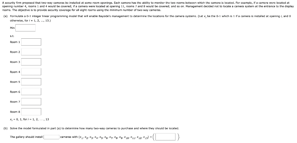 openings between the rooms are numbered 1 through