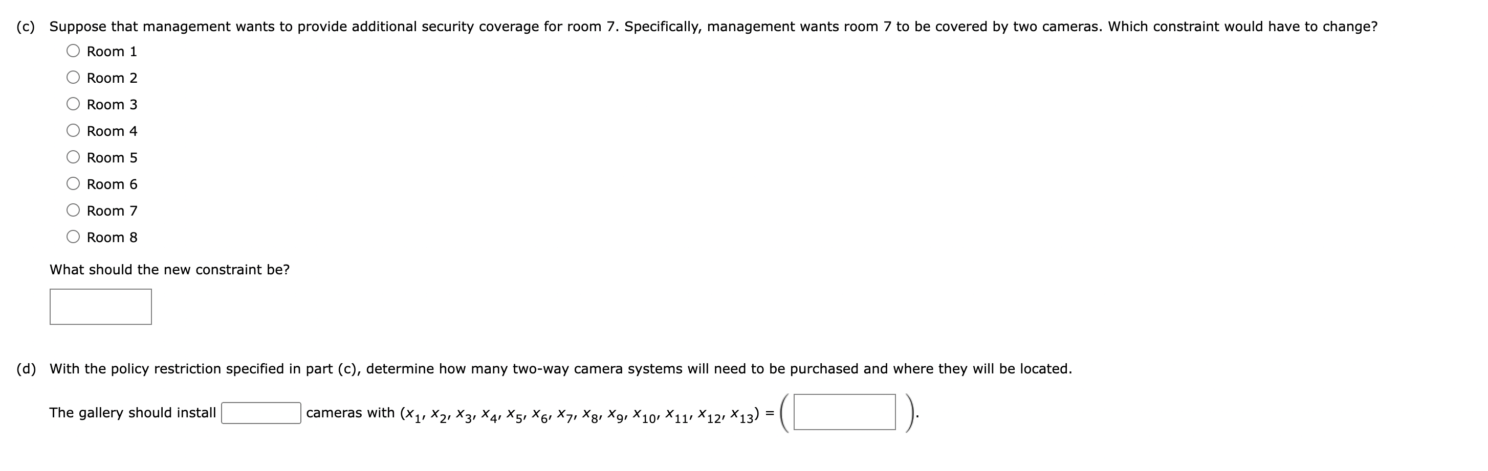 openings between the rooms are numbered 1 through