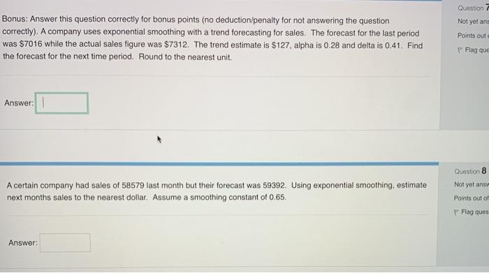 Question Not yet ans Bonus: Answer this question