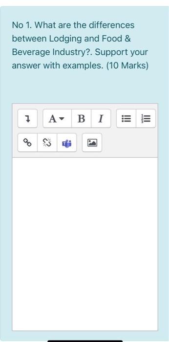 No 1. What are the differences between Lodging