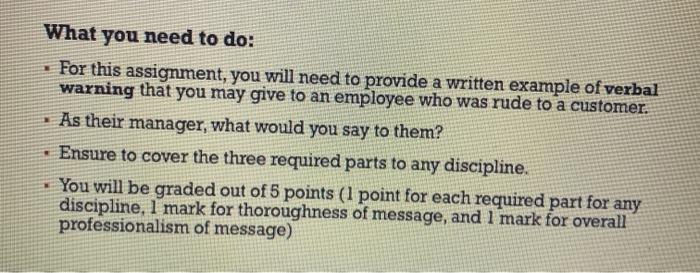 human resource management What you need to do: