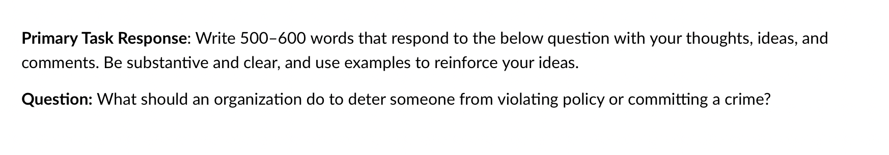 Primary Task Response: Write 500-600 words that