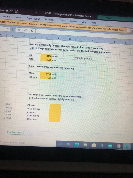 Save OM bg OPMT 1142 Assignment One - Protected