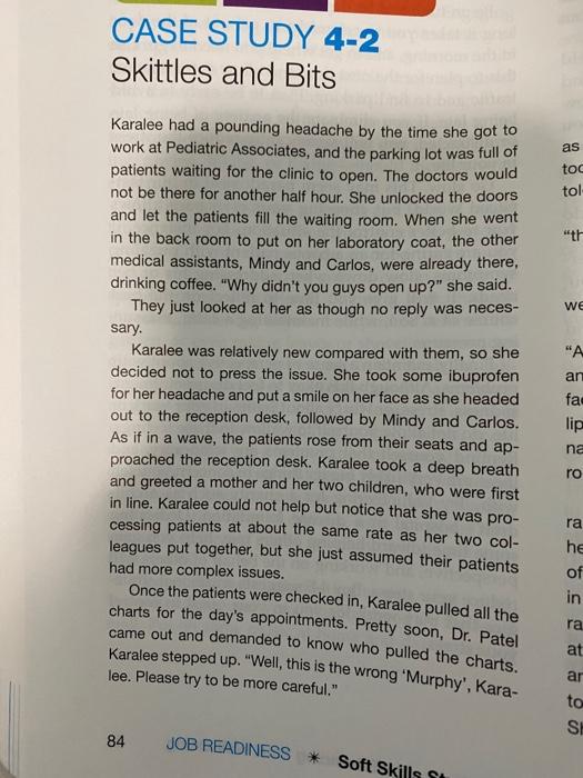 question 1-4 CASE STUDY 4-2 Skittles and Bits as