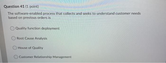 Question 41 (1 point) The software-enabled